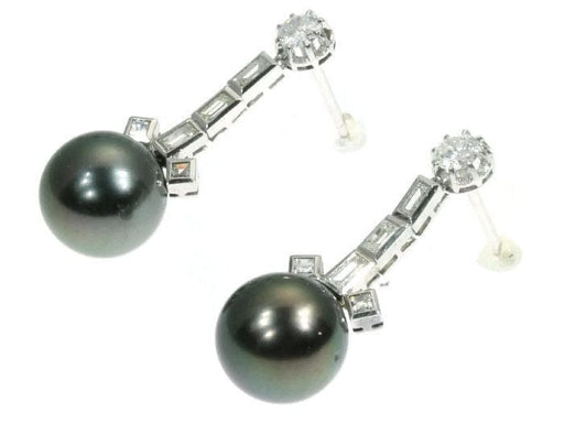 Boucles d'oreilles Boucles d'oreilles perle noire, diamant 58 Facettes 15125-0153