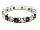 Bague 54 Bague Alliance Or blanc Saphir 58 Facettes 1835765CN