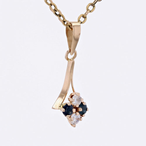 Pendentif Pendentif or jaune saphirs 58 Facettes 15-013B