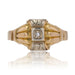 Ring 65 2 gold diamond ring with geometric patterns 58 Facettes CV6