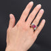 Ring 55 Ruby and diamond tank ring 58 Facettes 21-557