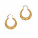 Boucles d'oreilles Boucles d'oreilles créoles or jaune ciselé 58 Facettes CVBO12