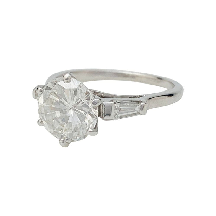 Bague 53 Solitaire diamant 2,44 carats en or blanc. 58 Facettes 31246