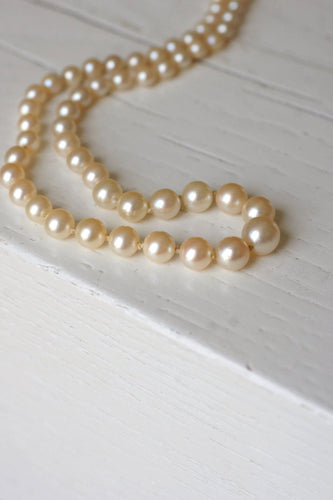 Collier Collier perles vintage, fermoir diamants 58 Facettes