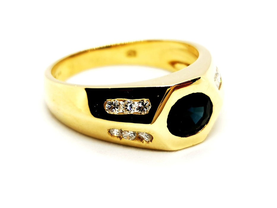 Bague 63 Bague Or jaune Saphir 58 Facettes 1242237CN