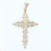 Pendentif Croix ajourée en or jaune 58 Facettes 17-011C