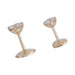 Stud earrings in yellow gold, diamonds. 58 Facettes 31965