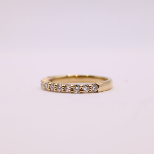 Bague 51 Alliance demi-tour Or jaune 11 Diamants 58 Facettes