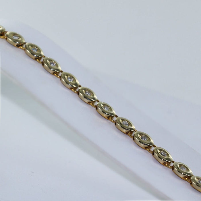 Bracelet Bracelet or jaune et diamants 58 Facettes