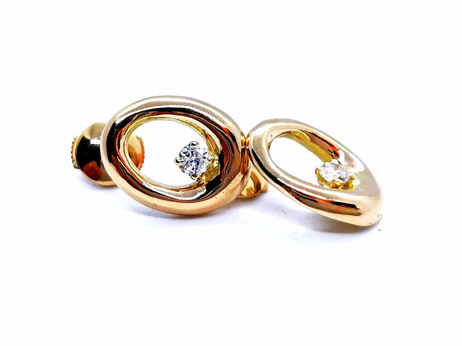 Boucles d'oreilles Boucles d'oreilles Or jaune Diamant 58 Facettes 1029209CN