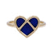 Ring 53 Poiray ring, "The Catcher in the Heart", yellow gold, lapis lazuli. 58 Facettes 33210