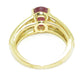 Ring Burmese ruby ​​yellow gold ring 58 Facettes 0