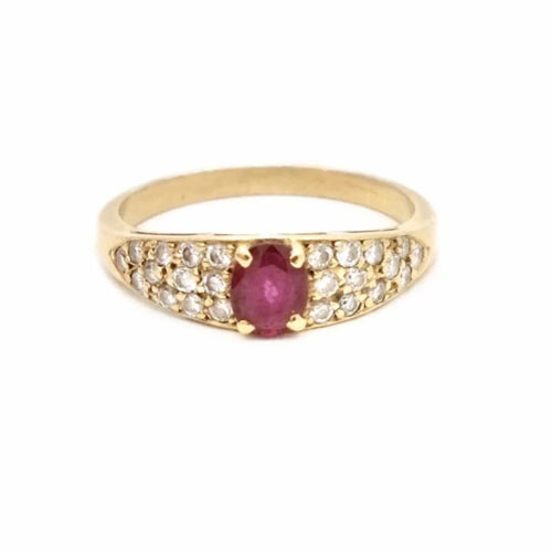 Bague 52 Bague Or jaune Rubis Diamants 58 Facettes CF2378-100