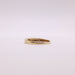 Yellow gold and diamond half-turn alliance ring, rail setting 58 Facettes
