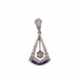 Pendant Art Deco pendant pendulum pattern diamonds and sapphires 58 Facettes