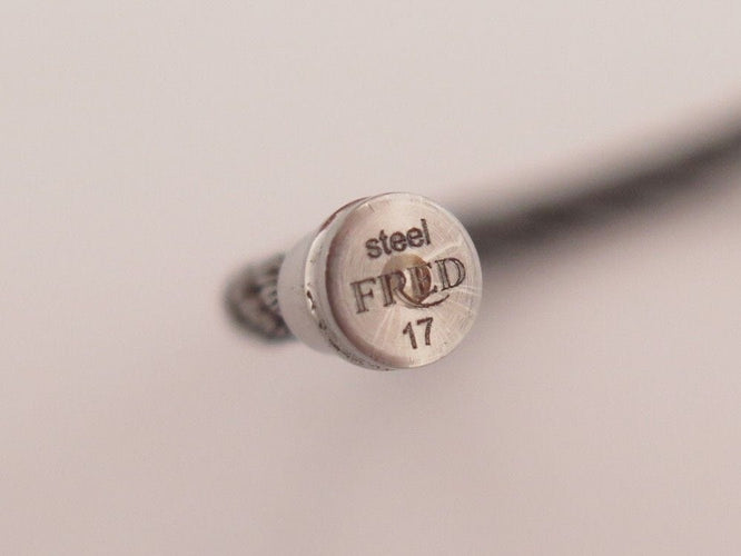 Bracelet bracelet FRED force 10 mm or blanc 18k + cable acier anthracite 58 Facettes 254692