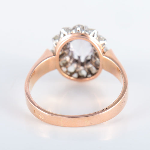 Bague 58 Bague ancienne Améthyste Diamants 58 Facettes 8292