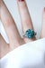 Bague 51.5 Bague Cocktail Platine Zircon bleu Diamants 58 Facettes