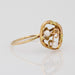 Ring 52 Yellow gold old pearl ring 58 Facettes 18-189B