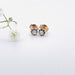 Stud earrings in yellow gold, diamonds 58 Facettes