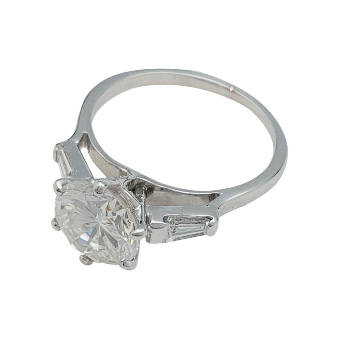 Bague 53 Solitaire diamant 2,44 carats en or blanc. 58 Facettes 31246