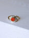 Coral and diamond swirl ring 58 Facettes