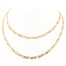 Necklace Figaro mesh necklace Yellow gold 58 Facettes 2121631CN