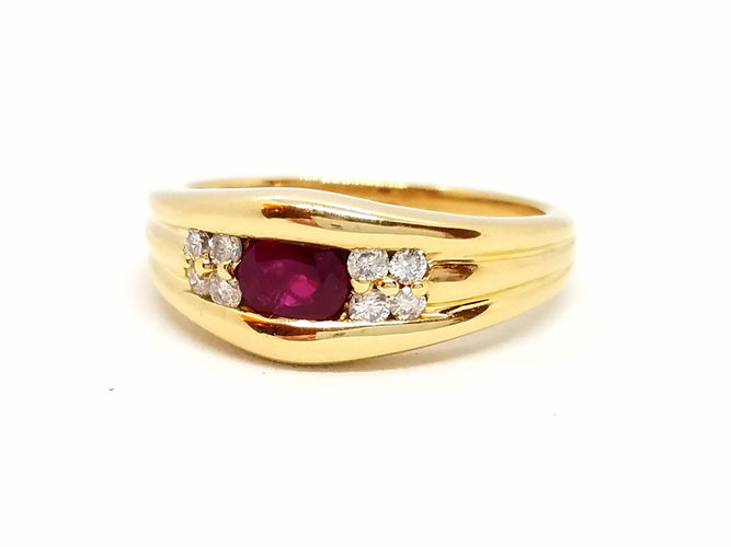 Bague 53 Bague Or jaune Rubis 58 Facettes 713701CN