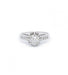 Ring 52 / White/Grey / 750 Gold Solitaire Accompanied Diamond 0.15 Carat 58 Facettes 190010SP