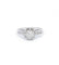 Bague 52 / Blanc/Gris / Or 750 Solitaire Accompagné Diamant 0.15 Carat 58 Facettes 190010SP