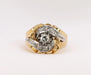 Ring Tank ring in gold and diamonds 58 Facettes 446