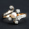 Bague Bague ancienne or jaune perle et diamants "Bouton Précieux" 58 Facettes