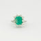 Bague 60 Bague Emeraude Entourage Diamants 58 Facettes
