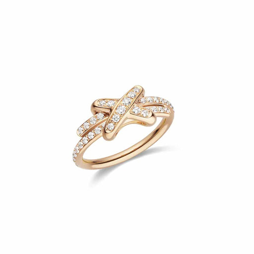 CHAUMET ring - “Liens” ring Pink gold Diamonds 58 Facettes 082179