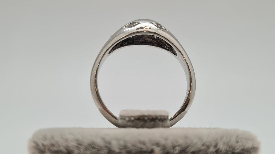 Bague 50 Bague en Or blanc, diamants 58 Facettes