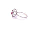 Bague Bague Marguerite rubis et diamants or blanc 58 Facettes RA-607/12