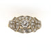 Ring Art Deco Ring, in yellow gold and white sapphires 58 Facettes 6507g