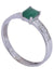 Ring 56 EMERALD AND DIAMOND RING 58 Facettes 074111