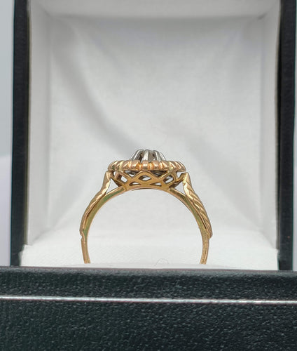 Bague 52 Bague vintage or 2 tons Diamant 58 Facettes