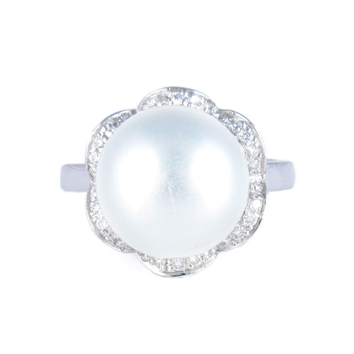 Bague 53 Bague Perle de Tahiti grise 58 Facettes 336.31