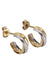 YELLOW & WHITE GOLD CREOLE EARRINGS 58 Facettes 066611