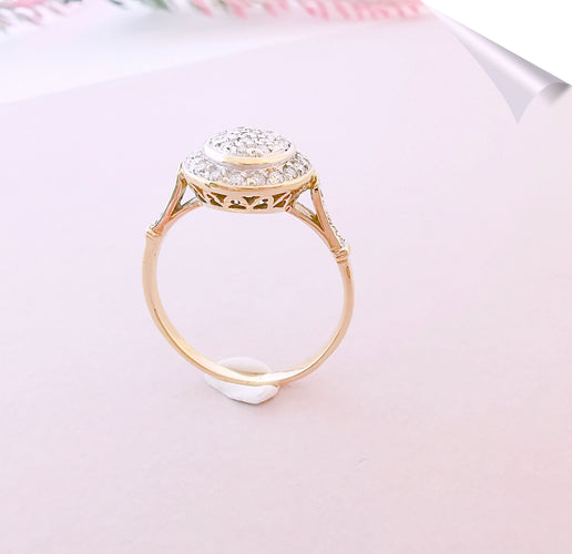 Bague 59.5 Bague Diamants Or Deux Tons 58 Facettes AA 1521