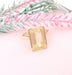 Ring Rectangular ring in Yellow Gold, Citrine 58 Facettes AA 1578