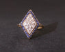 Bague Bague Art Déco Diamants Et Saphirs Calibrés 58 Facettes 996113