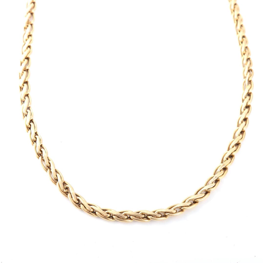 Collier Vintage Signé MIRACLE - Cabochons Jaunes Et Métal Vieil Argent, Occasion En Bon état