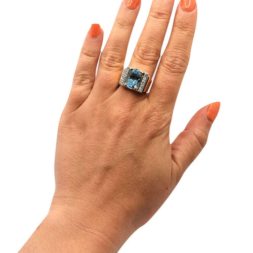 Bague 53 Bague Tank Topaze 58 Facettes 994