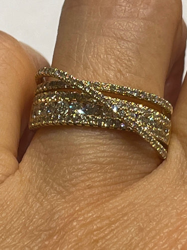 Bague 54 Bague croisillon Diamants 58 Facettes