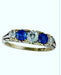 Ring 58 Sapphire Diamond Garter Ring 58 Facettes