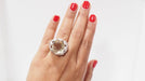 Ring 52.5 White gold ring with diamonds and citrine 58 Facettes 30957