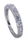 Bague 51 Demi-alliance or blanc diamants 58 Facettes 079291